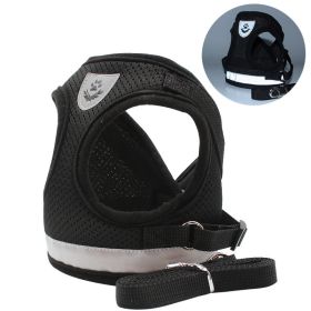 dog Harnesses and dog leash set; Pet Chest Strap Vest Dog Towing Rope Reflective Breathable Dog Rope Pet Supplies Wholesale