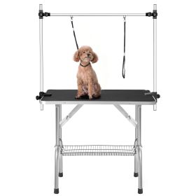 Professional Dog Pet Grooming Table Large Adjustable Heavy Duty Portable w/Arm & Noose & Mesh Tray