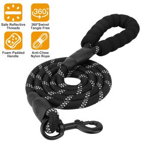 5FT Dog Leash Dog Training Walking Lead w/ Foam Handle Highly Reflective Treads