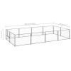 Dog Kennel Silver 86.1 ftï¿½ï¿½ Steel