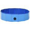 Foldable Dog Swimming Pool Blue 31.5"x7.9" PVC