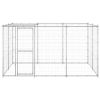 Outdoor Dog Kennel Galvanized Steel with Roof 78.1 ftï¿½ï¿½