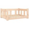 Dog Bed 25.8"x19.9"x11" Solid Wood Pine