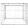 Outdoor Dog Kennel Galvanized Steel with Roof 78.1 ftï¿½ï¿½