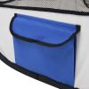 Foldable Dog Playpen with Carrying Bag Blue 57.1"x57.1"x24"