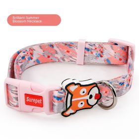 Latex Neck Protection Dog Collar Bite-proof Protector Medium Large Dog Collar Pet Collar (Option: Summer Flower Gorgeous Collar-M)