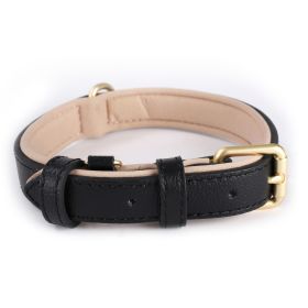 Lychee Pattern Dog Collar Diving Cotton Anti-strangulation (Option: Black-XS)