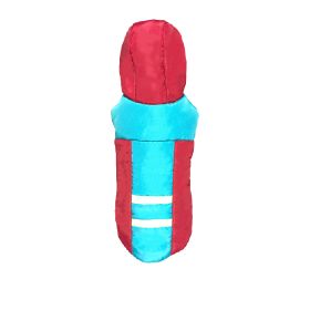 Thickened Cotton Hooded Dog Clothes Warm (Option: Red-2XL)