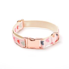 Pet Supplies Metal Buckle Dog Walking Suit (Option: Valentine's Day Collar-L)