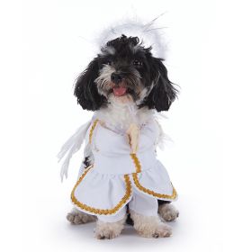 Pet Supplies Wansheng Dog Clothes (Option: PF98 Angel In White-M)