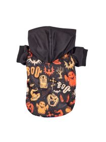 Pet Clothes Small And Medium Sized Dog Cat Pet Halloween Pumpkin Belt (Option: Black-2XL)